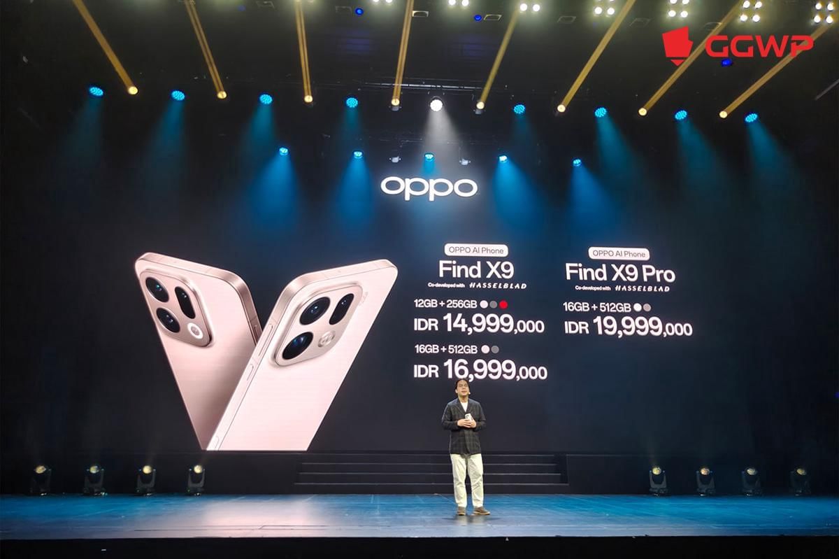 OPO Find X9 tersedia di harga belasan juta Rupiah. (Dok. GGWP)
