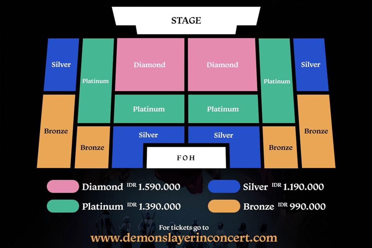 Susunan denah kursi konser.