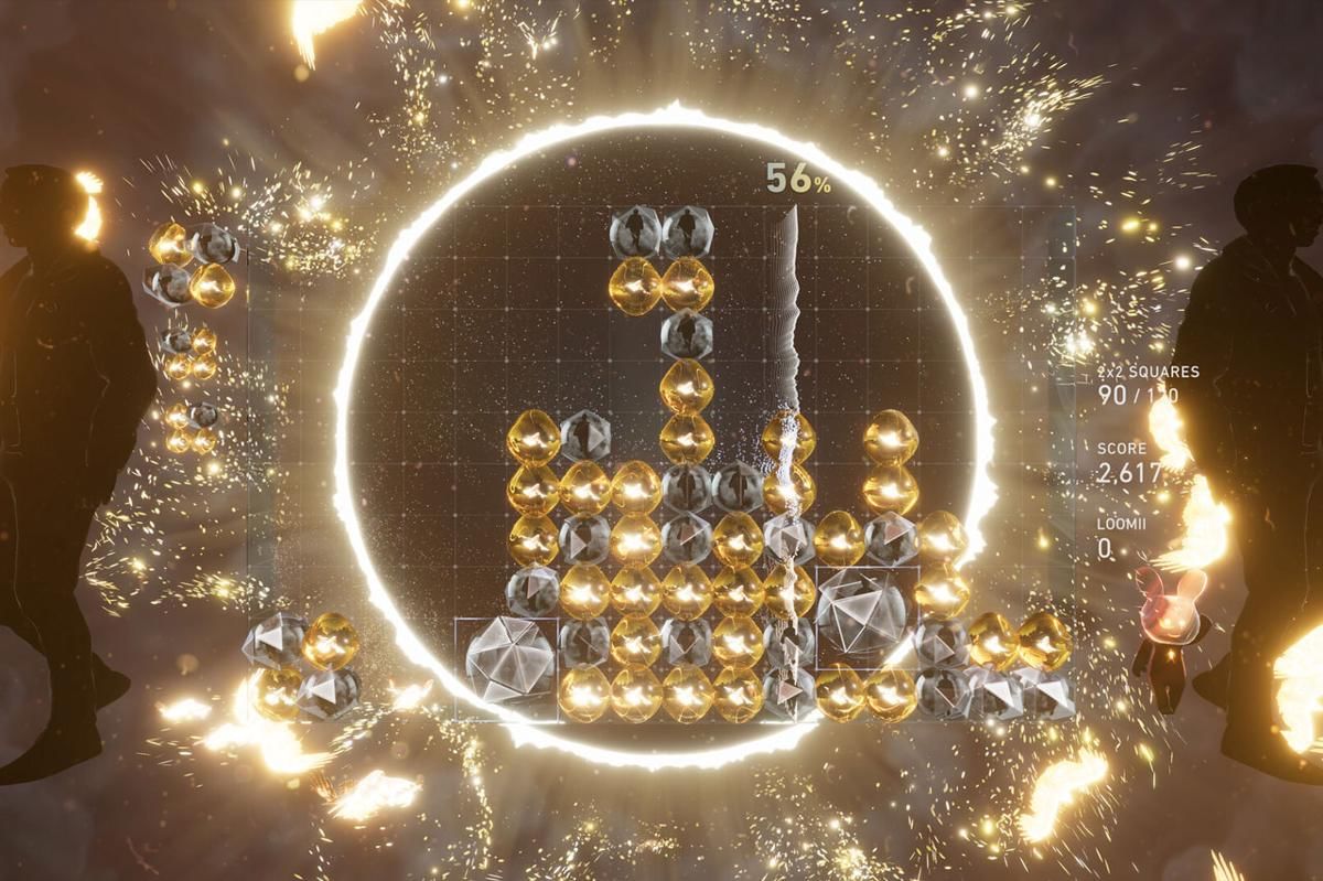 Seri game Lumines dikenal sebagai "game sinestesia". (Steam)