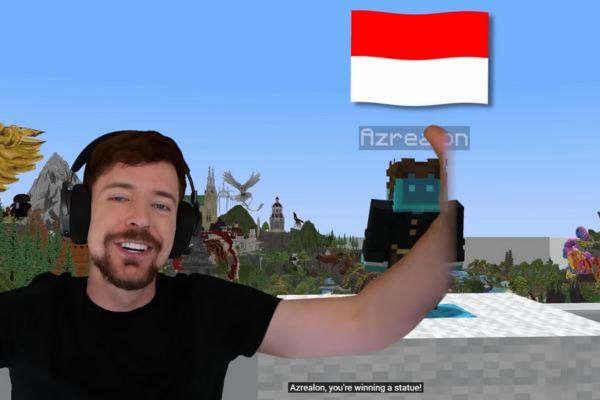 YouTuber Indonesia Juara Lomba Minecraft MrBeast, Karyanya Memukau