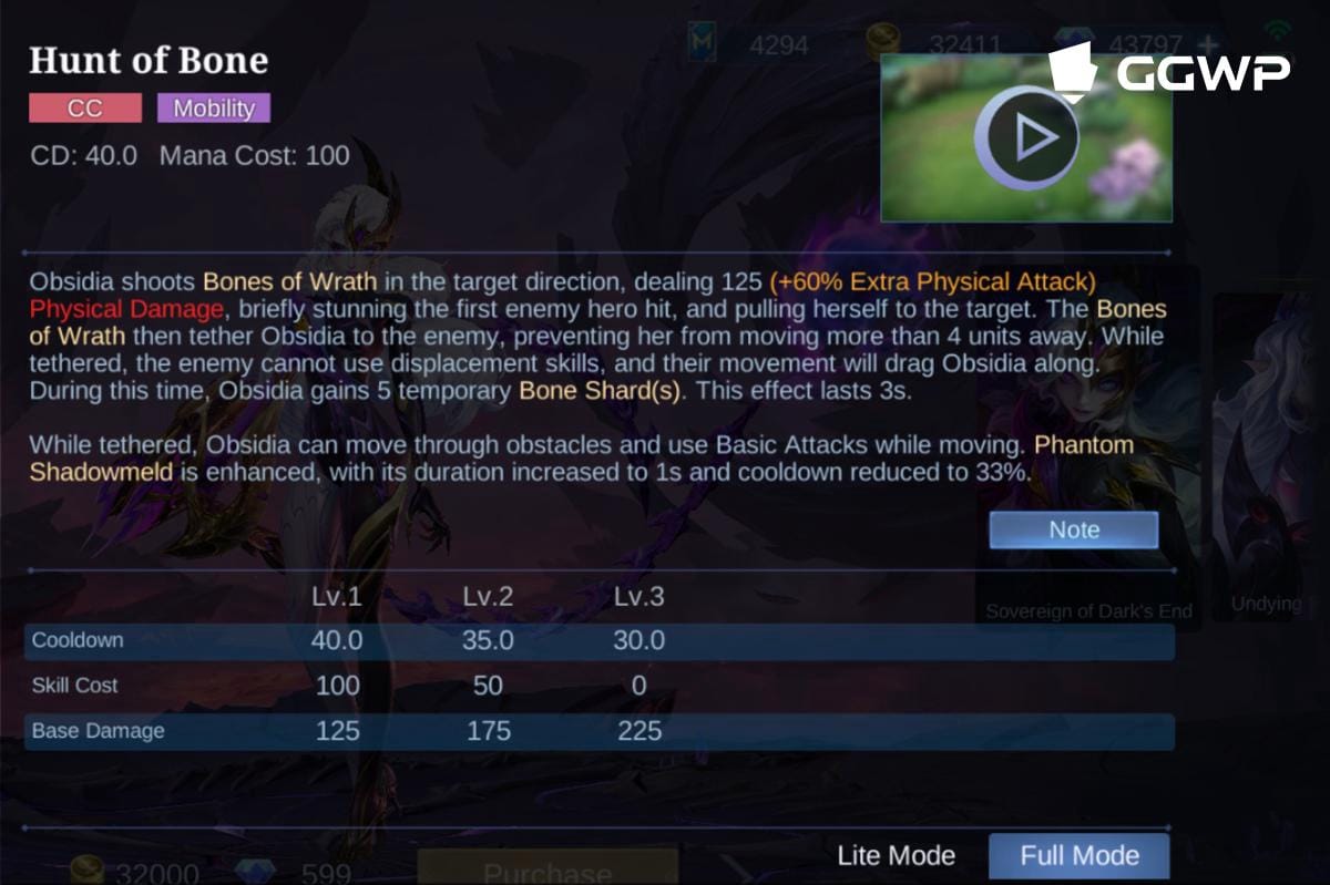 Skill ultimate Obsidia (Dok. GGWP/Mecca Medina)