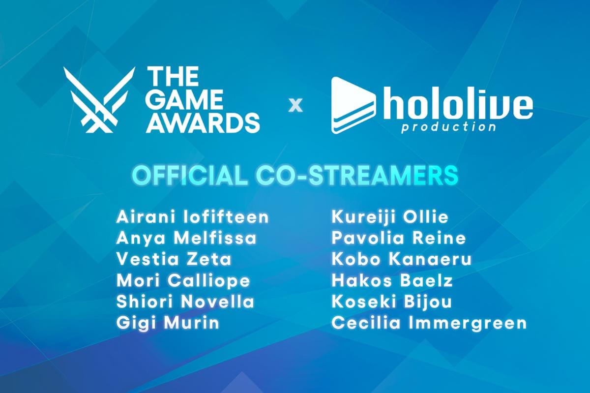 Member hololive yang berpartisipasi sebagai co-streamer TGA 2025. (Dok. COVER)