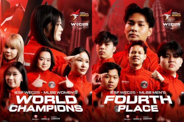 Indonesia Juara MLBB Women IESF 2025, Tim Men Finish di Posisi Keempat