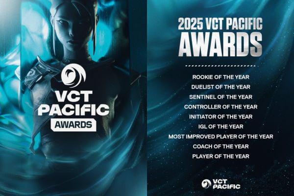 Daftar Pemenang 2025 VCT Pacific Awards: f0rsakeN Jadi Player of The Year