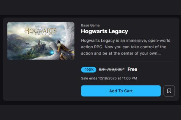 Cara Klaim Hogwarts Legacy Gratis di Epic Games, Cuma Sampai Periode Ini!