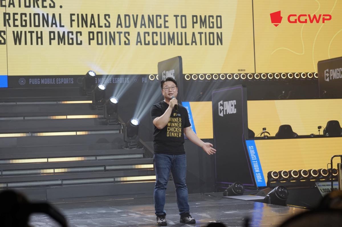 James Yang dari Level Infinite mempresentasikan roadmap epsorts PUBG Mobile tahun 2026. (Dok. GGWP/Mecca Medina)
