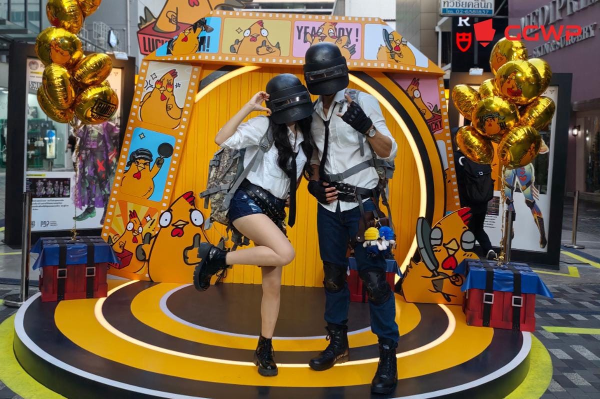 Cosplayer PUBG di event pop up Siam Square. (Dok. GGWP/Mecca Medina)
