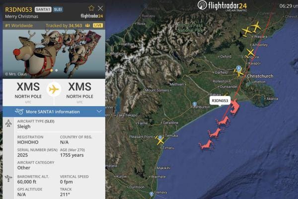 Cara Melacak Penerbangan Santa Claus di Malam Natal 2025