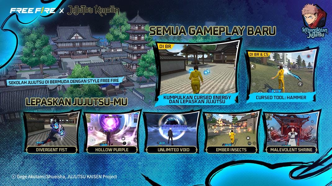 Kolaborasi Free Fire x Jujutsu Kaisen Resmi Hadir, Ini Detailnya