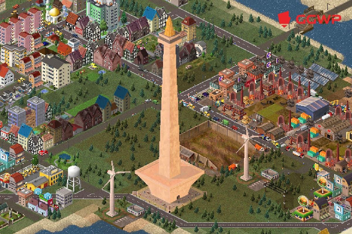 Kamu bisa membangun berbagai gedung Indonesia di TheoTown. (Dok. GGWP/Mecca Medina)