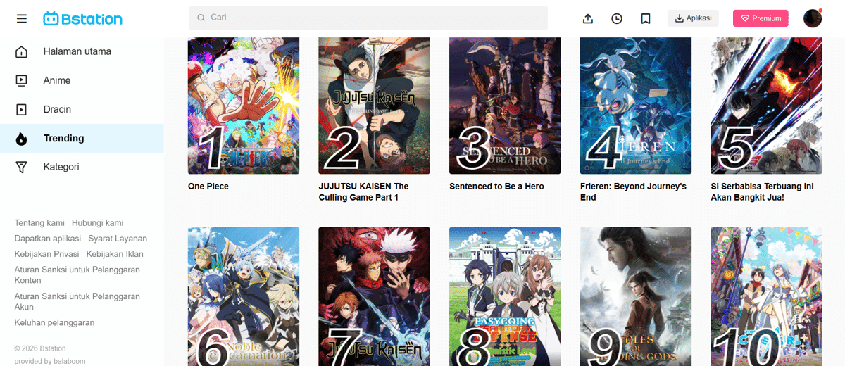 Anime di Bstation