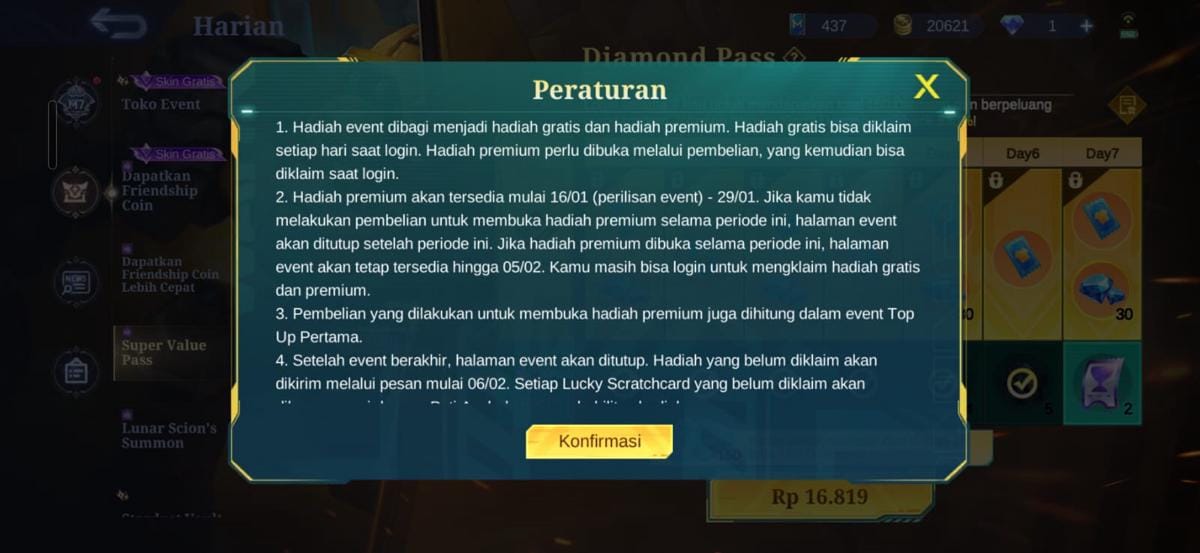 Super Value Pass MLBB Januari 2026: Hadiah, Harga, dan Cara Membeli