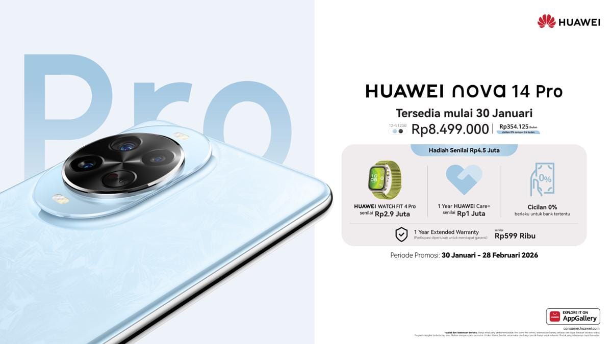 HUAWEI nova 14 Pro Meluncur 30 Januari, Usung Kamera Ultra Chroma Setara Flagship