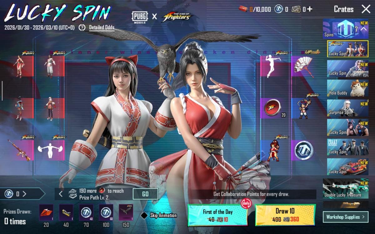 Cara Dapatkan Skin PUBG Mobile x Kings of Fighter (KOF), Ada Mai Shiranui!