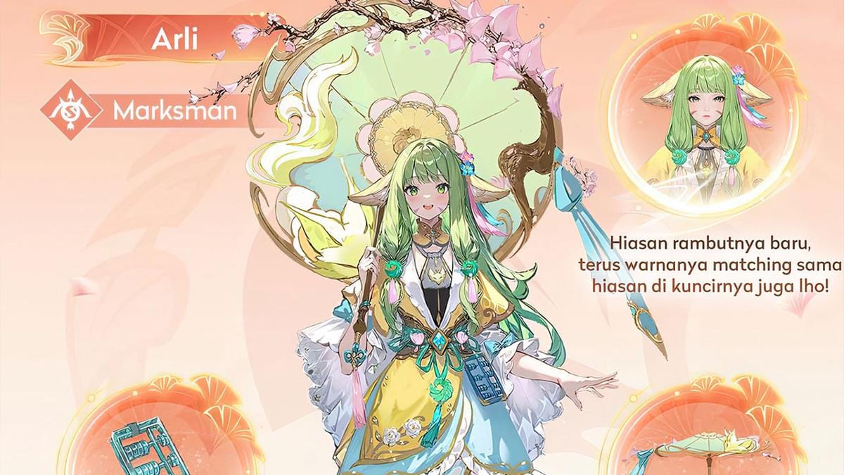 Tampilan skin Arli Tushan Rongrong. (Level Infinite)