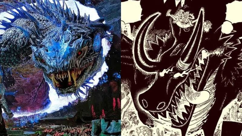 Ukuran Naga Loki Vs Kaido