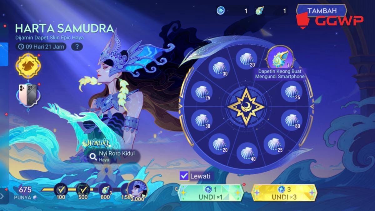 Selesaikan misi harian untuk mendapatkan skin Haya Nyi Roro Kidul. (Dok. GGWP)