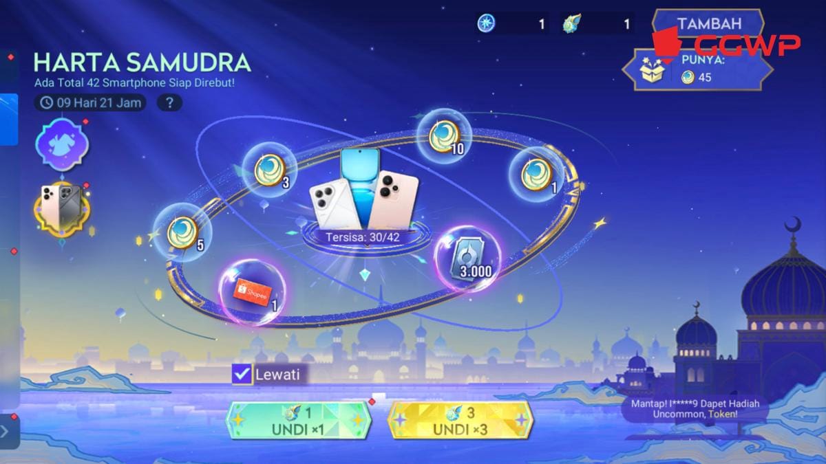 Kamu juga berkesempatan memenangkan undian smartphone gratis. (Dok. GGWP)