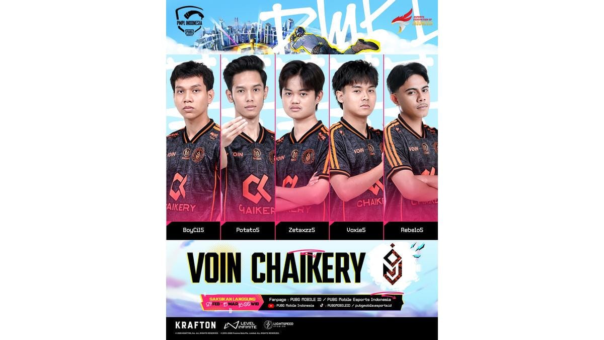VOIN Chaikery Puncaki Klasemen Sementara 2026 PMPL ID Spring Week 1