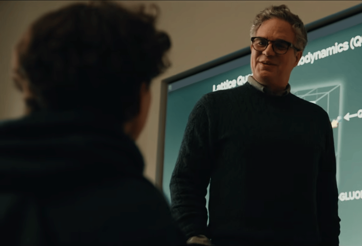 Peter Parker berkonsultasi dengan dosennya, Bruce Banner. (Dok. Sony Pictures/Spider-Man: Brand New Day)