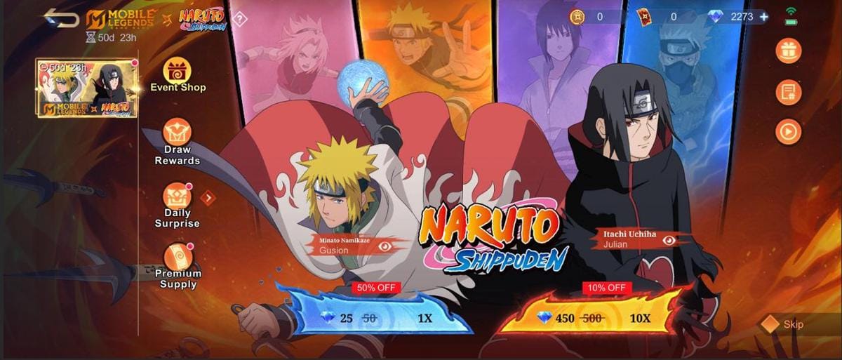 Kolaborasi MLBB x Naruto 2026: Cara Dapatkan Skin Minato dan Itachi