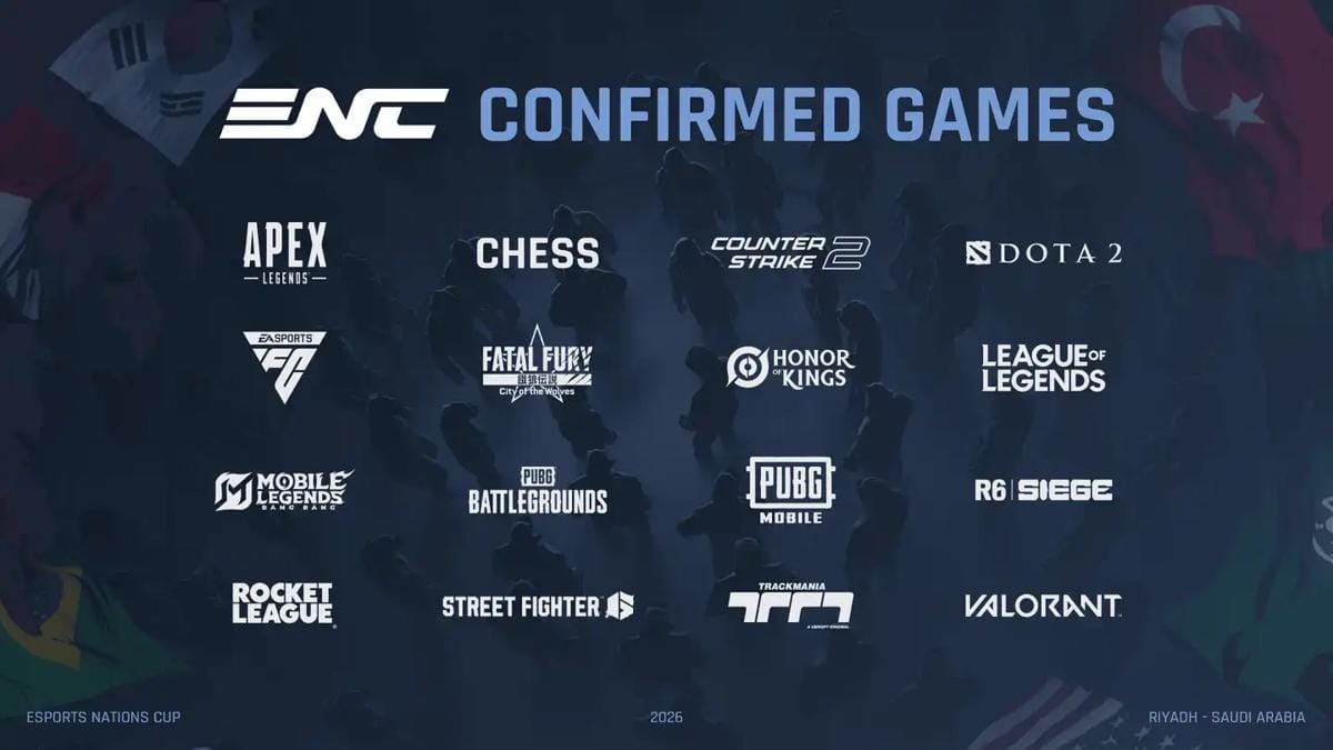 Daftar 16 Game yang Dipertandingkan di Esports Nations Cup (ENC) 2026