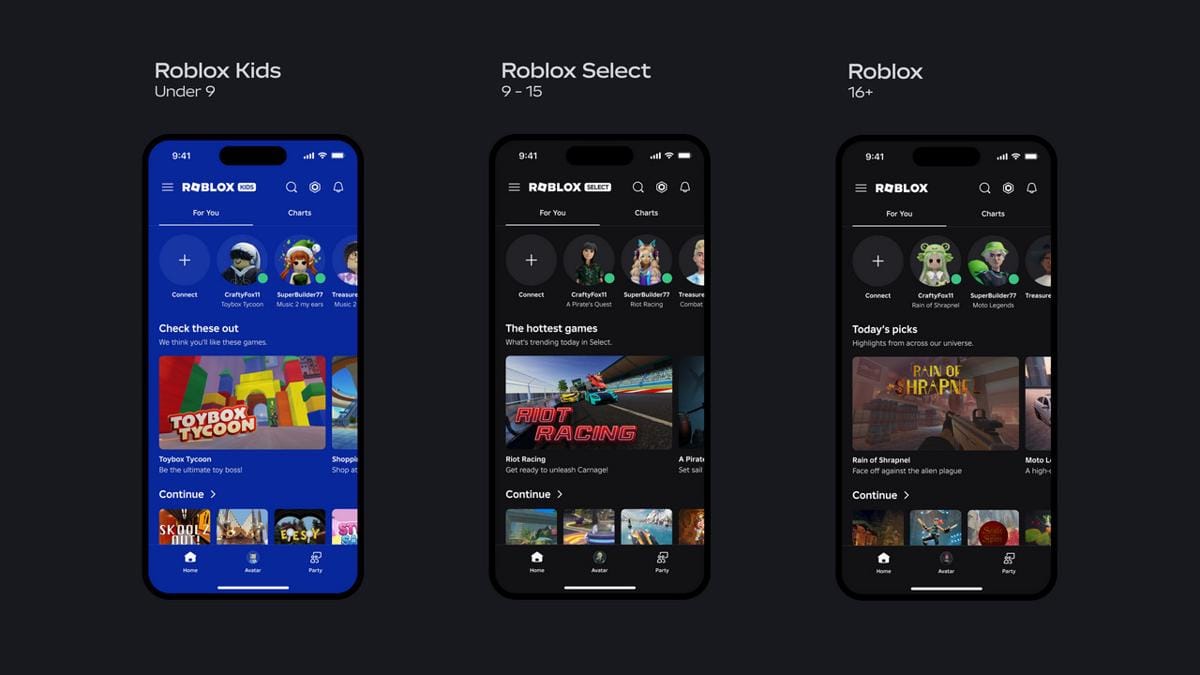 Sekarang ada 3 jenis akun Roblox untuk kelompok usia tertentu. (Roblox)