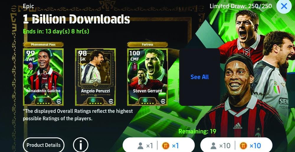 Tier List Epic eFootball 1 Billion Downloads Perkuat Dream Team Kita