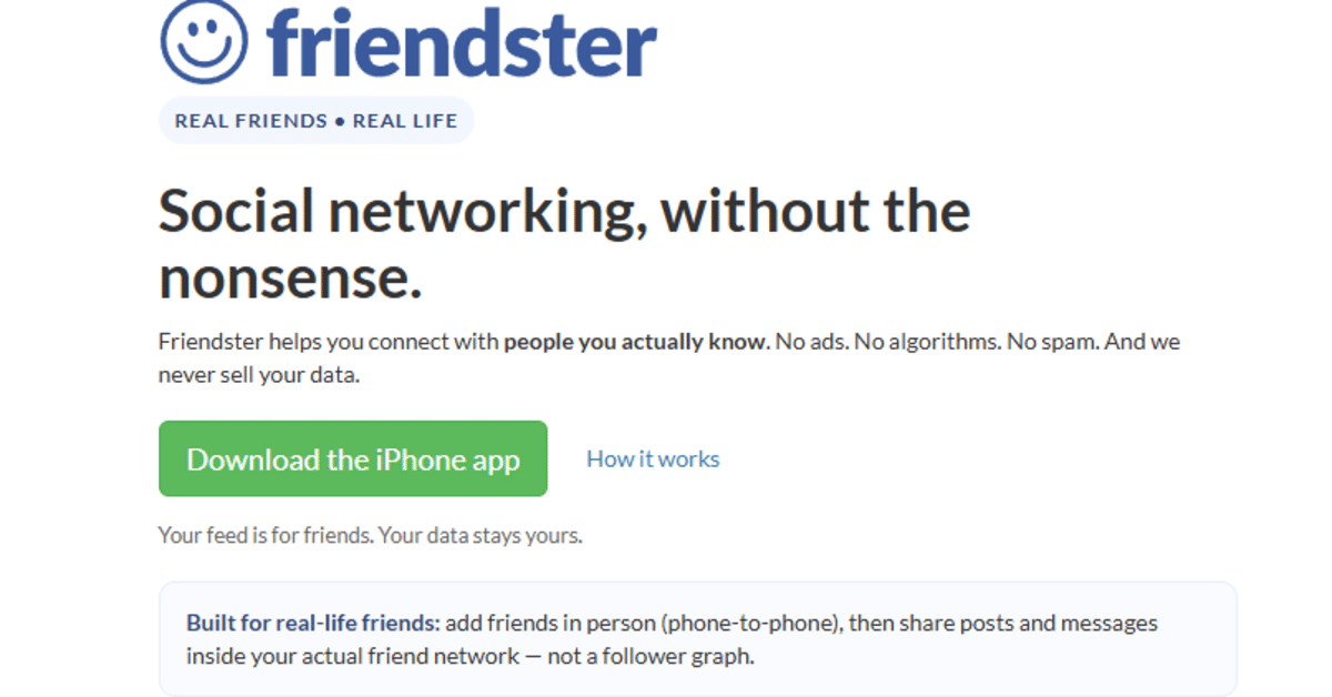 Friendster bangkit sebagai aplikasi iOS. (friendster.com)