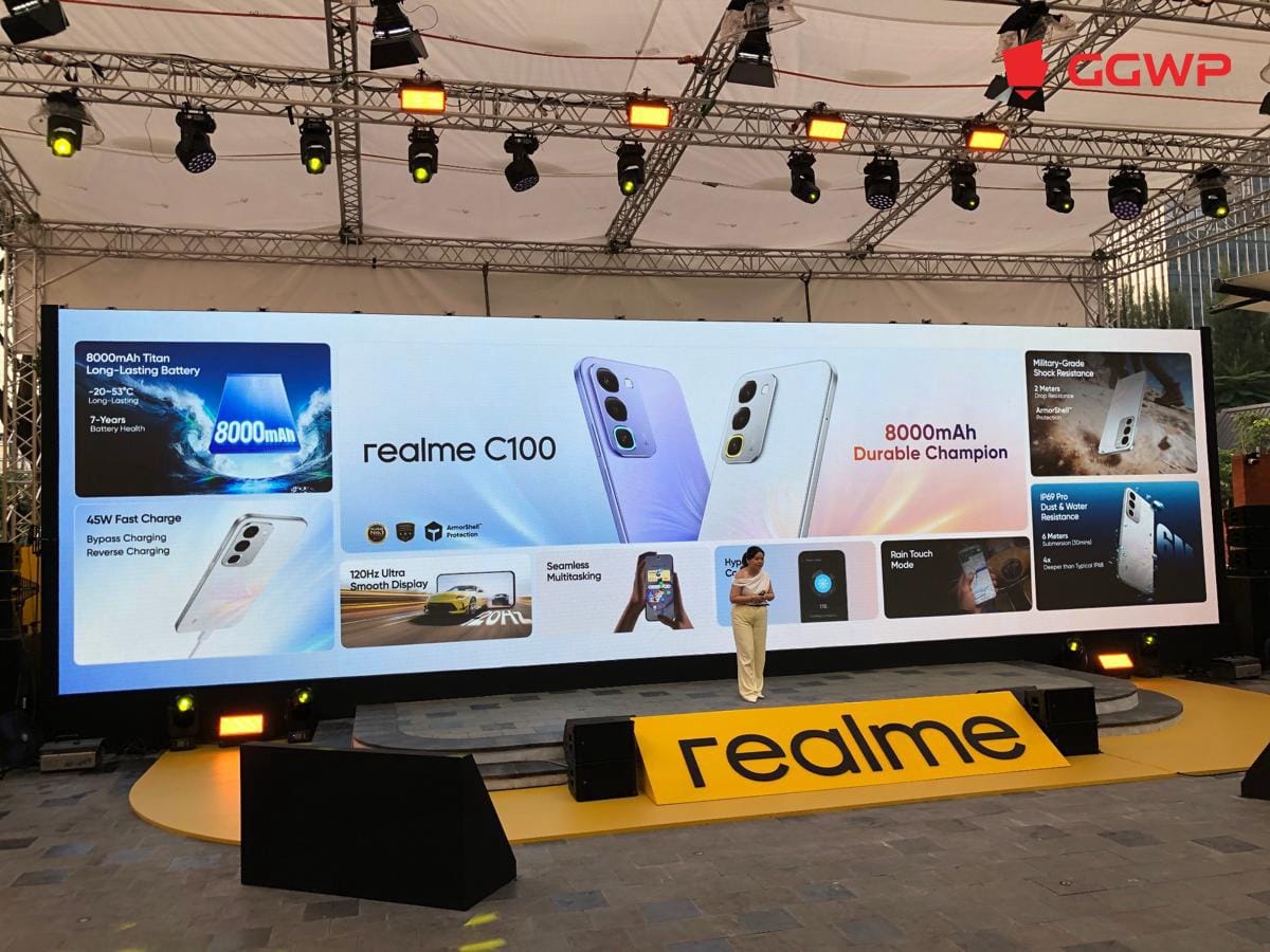 realme C100 Series Meluncur di Indonesia, HP dengan Baterai 8.000 mAh