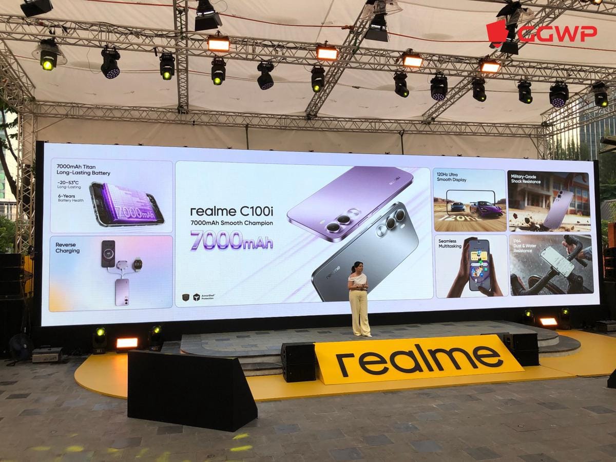 realme C100 Series Meluncur di Indonesia, HP dengan Baterai 8.000 mAh