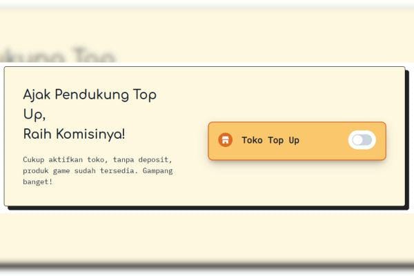 Cara Membuat Toko Top Up di Saweria