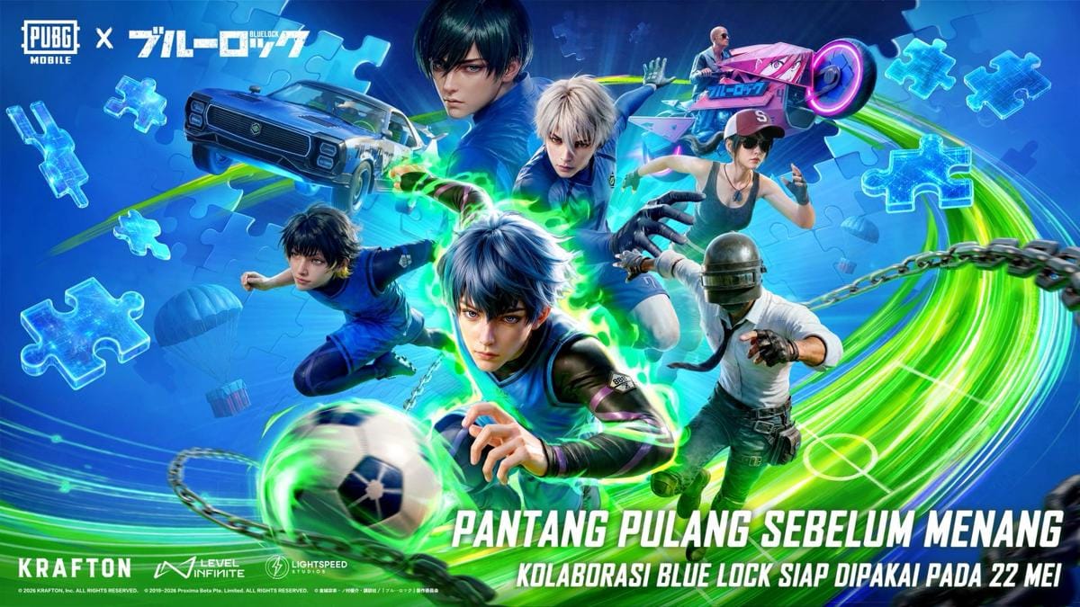 PUBG Mobile x Blue Lock, Hadirkan Skin Isagi Yoichi hingga Itoshi Rin
