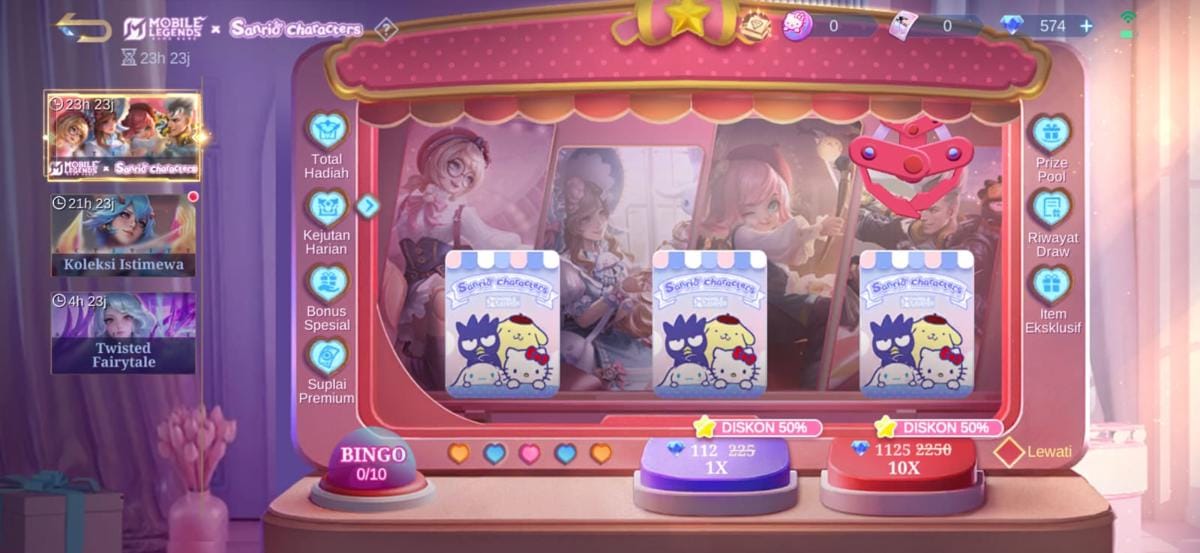 Event MLBB x Sanrio Characters 2026 Phase 1: Skin, Jadwal, & Harga