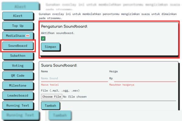 Cara Mengaktifkan Soundboard di Saweria untuk Streamer Pemula