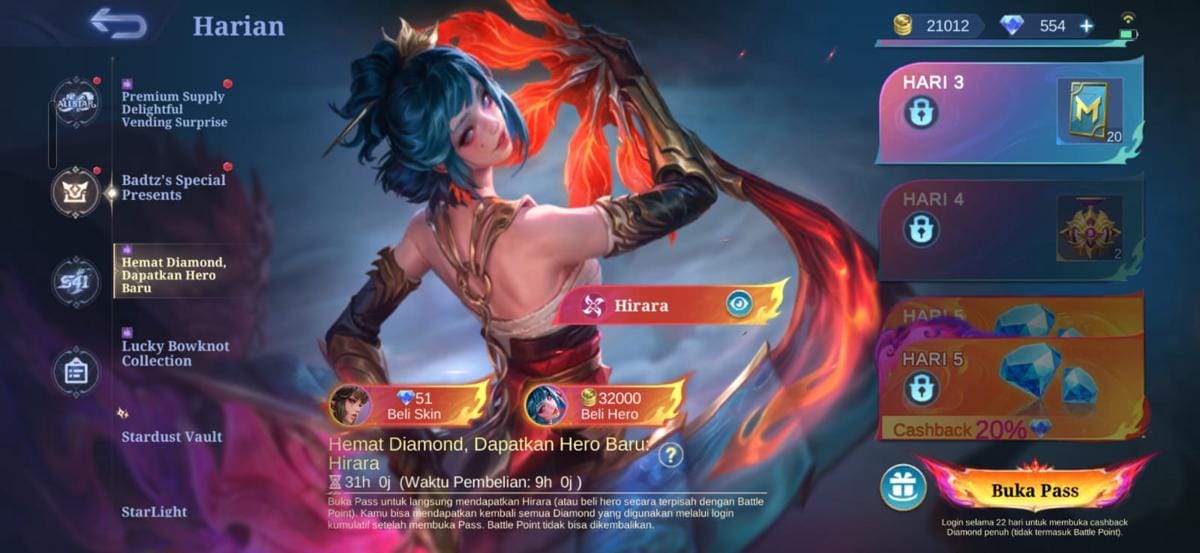 Cara Dapatkan Hirara MLBB Lebih Murah, Hero Assassin Baru di Season 41