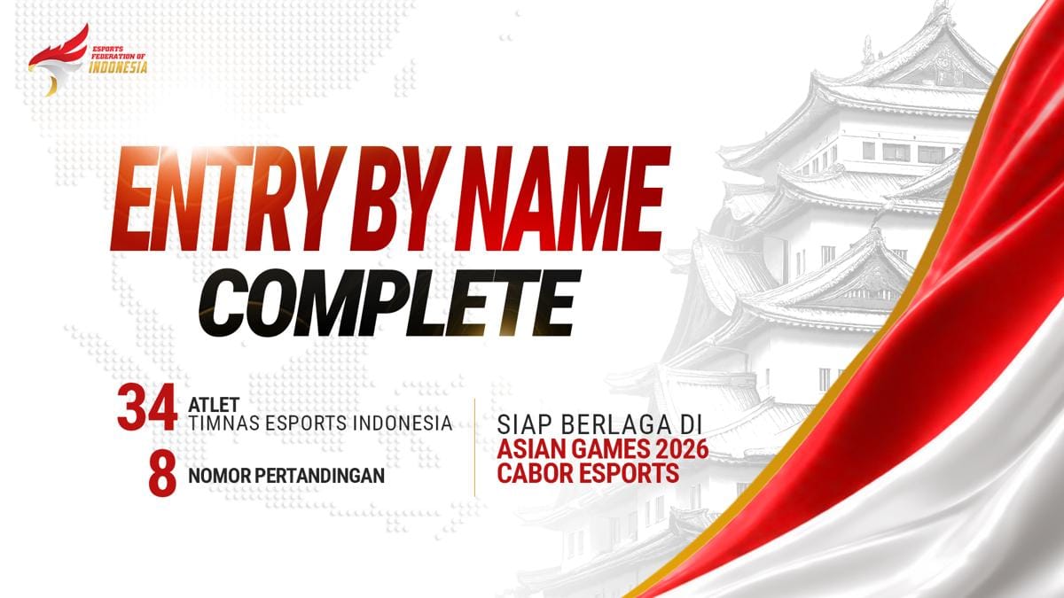 Timnas Esports Indonesia Turunkan 34 Atlet di Asian Games 2026, Alberttt Masuk Skuad