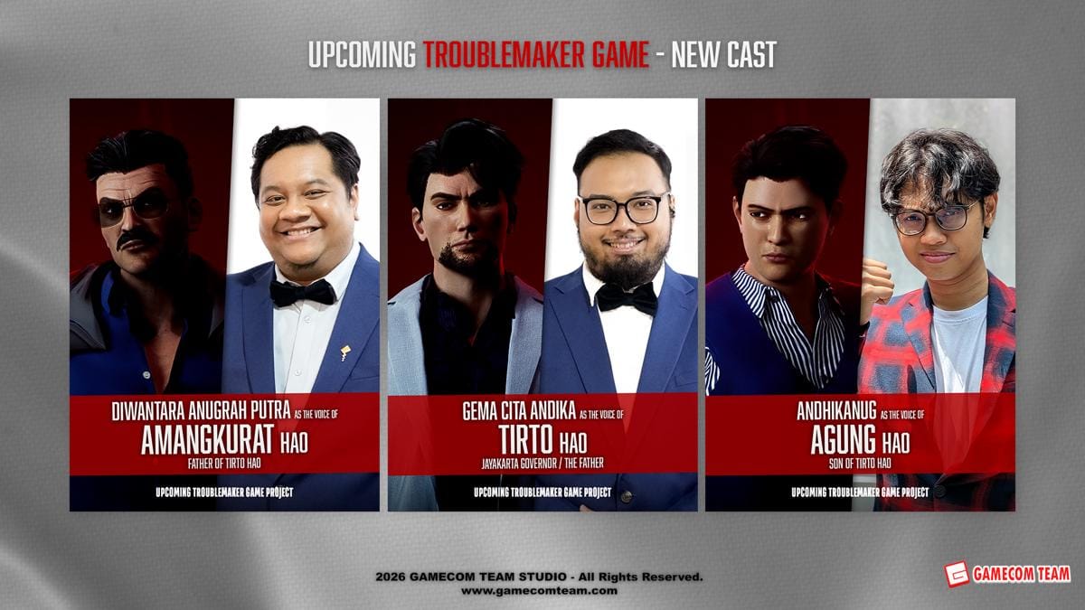 Gamecom Team Perkenalkan 32 Voice Actor untuk Seri Troublemaker Terbaru