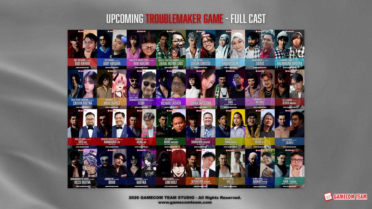 Gamecom Team Perkenalkan 32 Voice Actor untuk Seri Troublemaker Terbaru