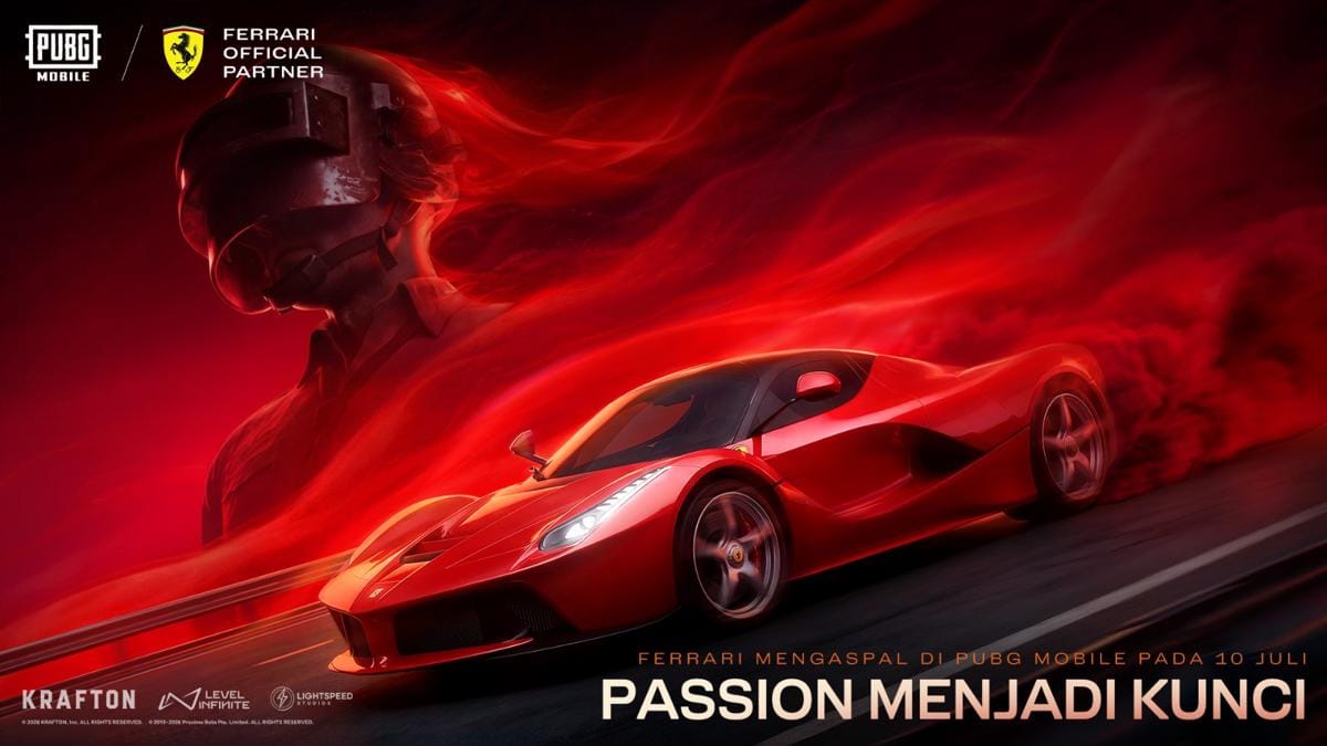 Kolaborasi PUBG Mobile dengan Ferrari & Scuderia Ferrari HP Hadirkan 4 Mobil Ikonik