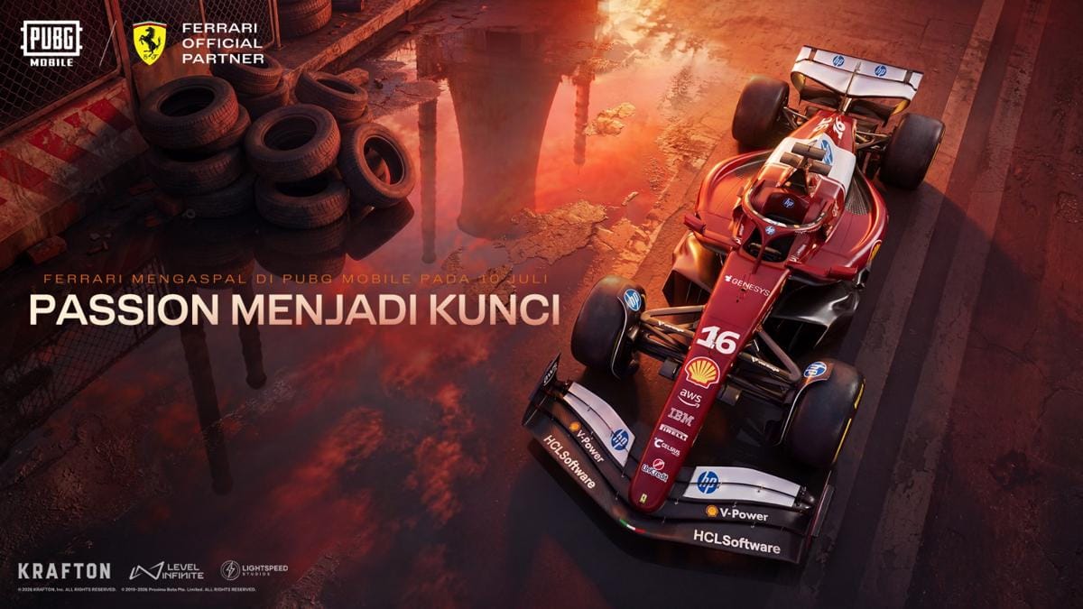Kolaborasi PUBG Mobile dengan Ferrari & Scuderia Ferrari HP Hadirkan 4 Mobil Ikonik