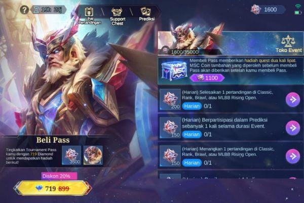 Berapa Harga MSC Pass 2026? Ini Cara Beli Lebih Murah dengan Top Up Diamond MLBB