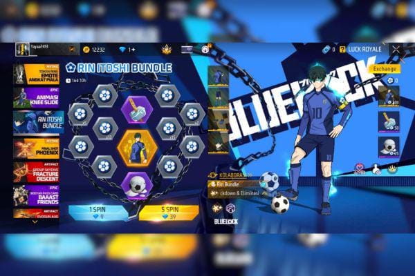 Cara Hemat Dapatkan Bundle Rin Itoshi Free Fire x Blue Lock, Ini Triknya!