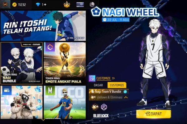 Top Up FF Murah Banget untuk Gacha Bundle Nagi Team V, Cek Triknya di Sini!
