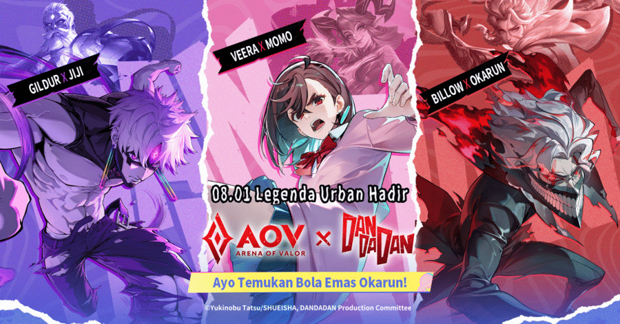 Arena of Valor x DAN DA DAN Resmi Dimulai, Hadirkan Skin Momo hingga Okarun