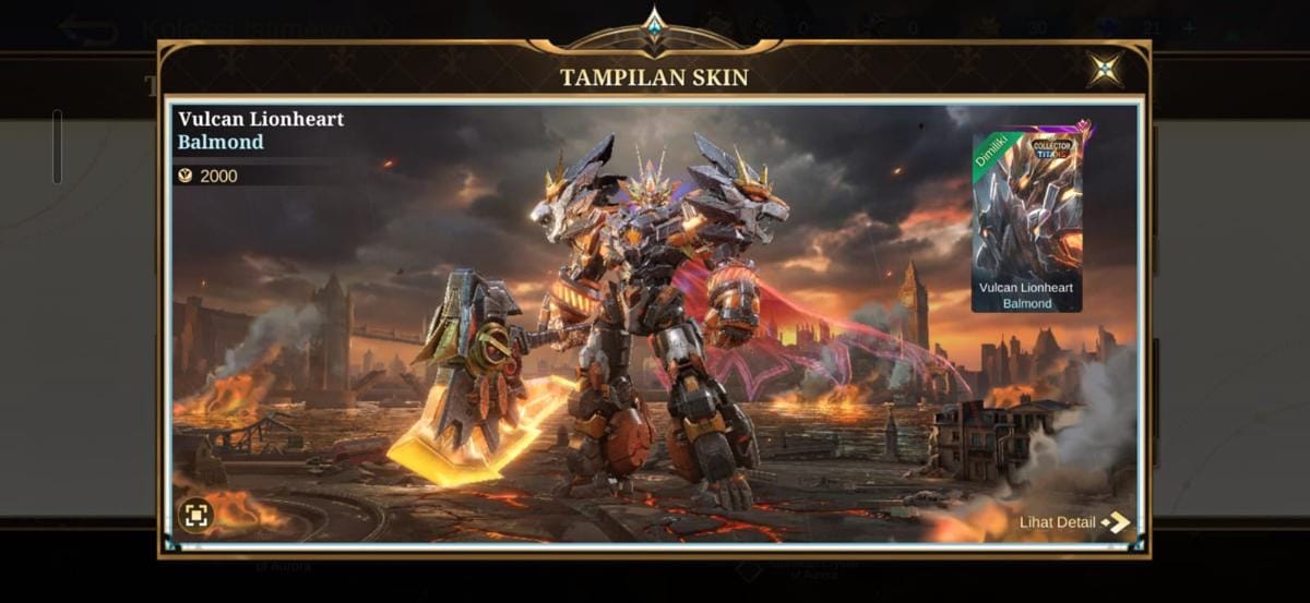 Cara Hemat Dapat Skin Balmond "Vulcan Lionheart" dengan Top Up Diamond MLBB Murah