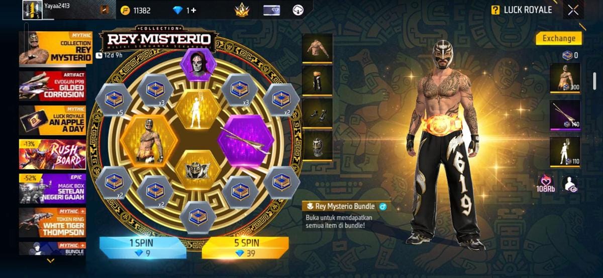 Bundle Rey Mysterio FF Bisa Didapat Lebih Murah, Begini Caranya