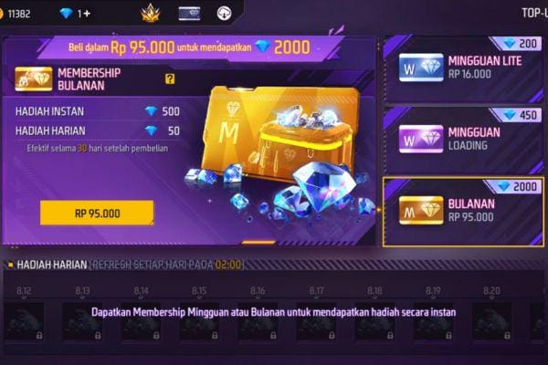 Top Up Member Bulanan Free Fire (FF) Murah, Cuma di GGWP Top Up