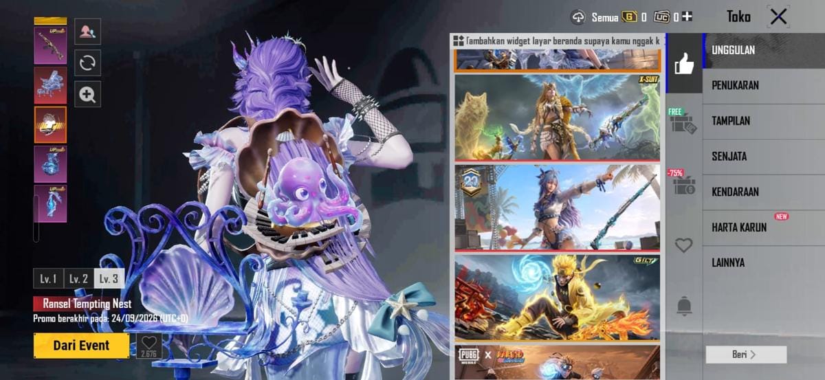 Cara Dapatkan GILT Set Phantasia Siren PUBG Mobile dengan Harga Murah