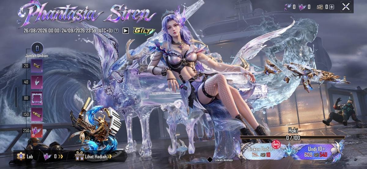 Cara Dapatkan GILT Set Phantasia Siren PUBG Mobile dengan Harga Murah